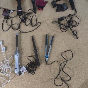 Hair Styling Set with Curling Irons and Straightener